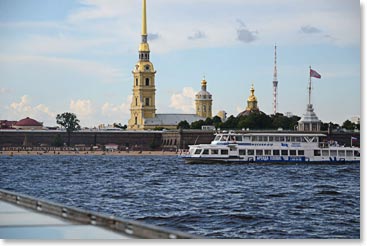 The Gold Spired Admiralty from the Neva River