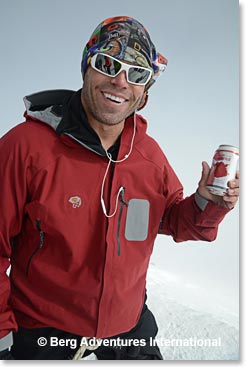 Devin works for Molson Coors and he proudly carried a commemorative can of Canadian beer named for his hometown, Sackville, NB.