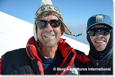 Les and Scott on Elbrus Summit Plateau
