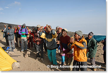 We were welcomed by Berg Adventures staff upon arrival at Karanga Camp