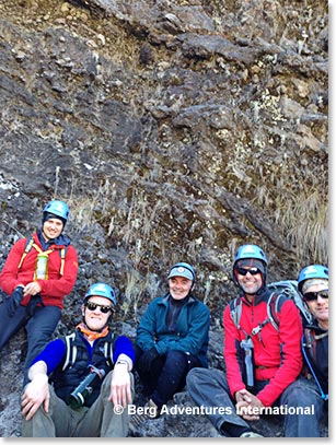 Taking a break on the Barranco Wall