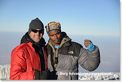 Scott Walker with Brian, Berg Adventures guide