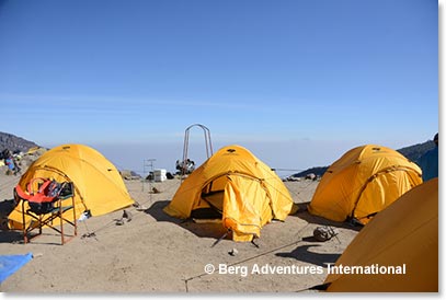 Our camp at 13,000 feet.