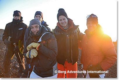 And then… sunrise came to the top of Africa.