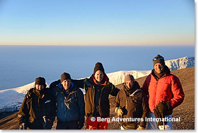 It is nearly one mile along the Crater Rim to Uhuru Point, the very top of Africa. The entire walk was beautiful. The entire walk was beautiful.