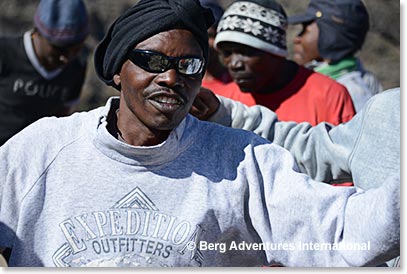Arnold Kimaro, Berg Adventures Guide and team Choirmaster.