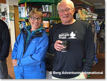 Rene and Ted Scrutton at Icelandic Truck stop