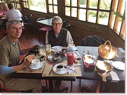 Great breakfast after our Cayambe climb