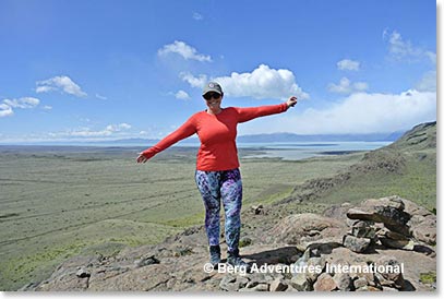 Staci enjoying the trails of Patagonia