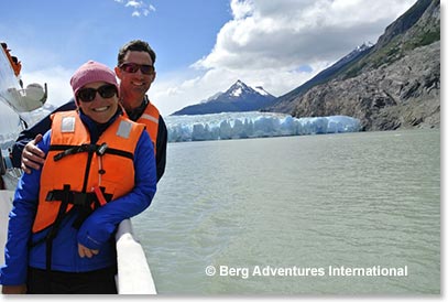 Staci Wendt and Cole Standish with spectacular views on the background