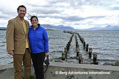 Cole Standish and Staci Wendt at the tip of South America