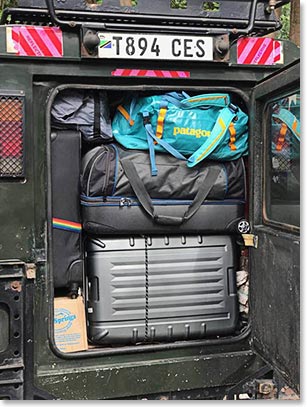 We do not pack light! But Simon made everything fit in the Land Cruiser, no problem
