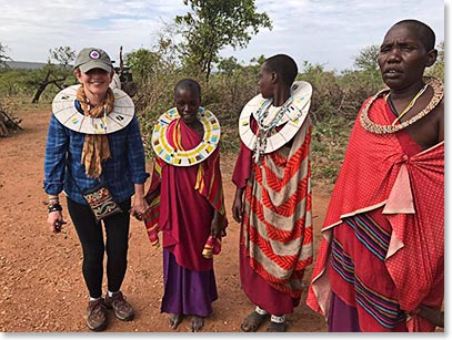 Donna Moll with some new jewellery and new friends