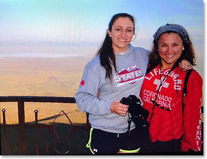 Jessica and Allie at Ngorongoro Neptune Lodge