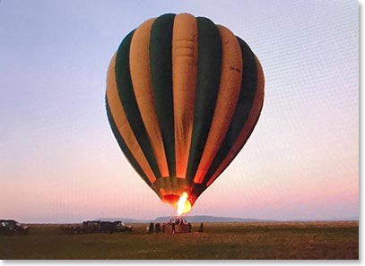 The sight of one of the other balloons in the early morning Serengeti light was stunning.