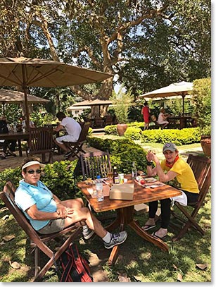 Relaxing at Arusha Coffee Lodge