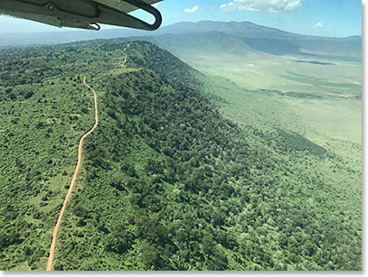 Over the green of Ngorongoro Highlands