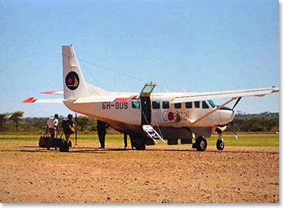 The plane that will take us to Arusha.