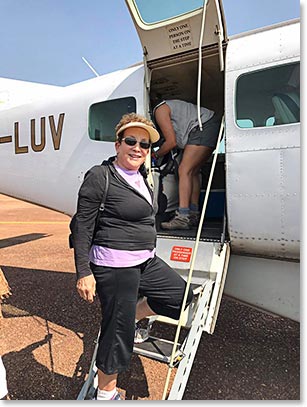 Bibi boarding another flight