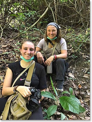 Jessica and Allie taking a break