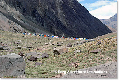 Our home for the next two nights, Confluencia Camp, altitude 11, 300 ft/3,400m above sea level.