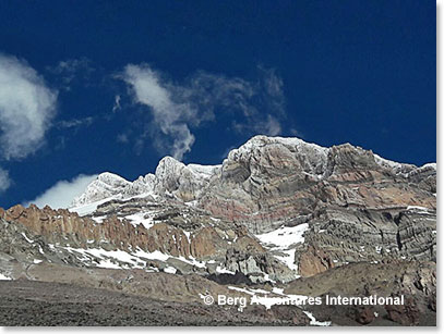 Our mountain. Aconcagua rises above Plaza de Mulas