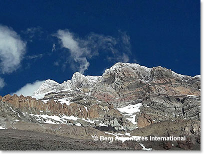 Our mountain.  Aconcagua rises above Plaza de Mulas