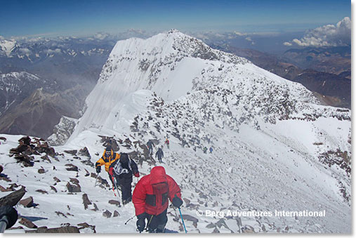 On the summit ridge