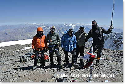 Our Team on the summit of Aconcagua