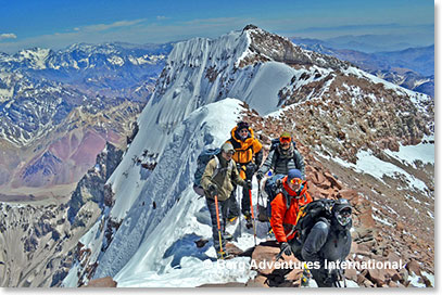 Reaching the summit of Mount Aconcagua