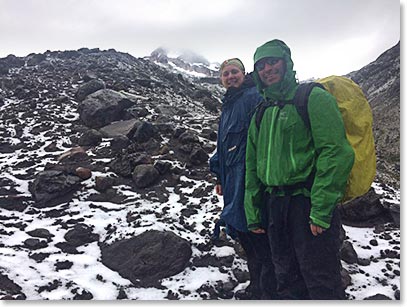 Arriving at the Illiniza Refugio