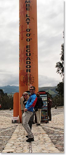 Kristine and Michael on the Equator