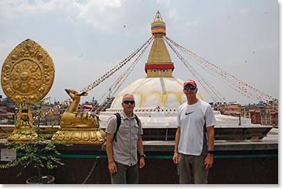 Great memory shot with the Boudhanath Stupa in the background