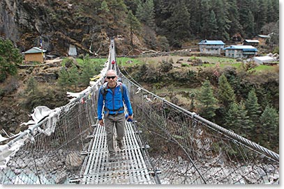 Arriving in Phakding