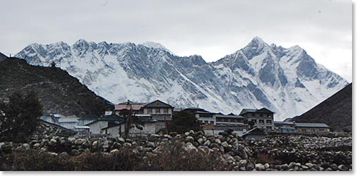 First view of Everest from the Sky Lounge