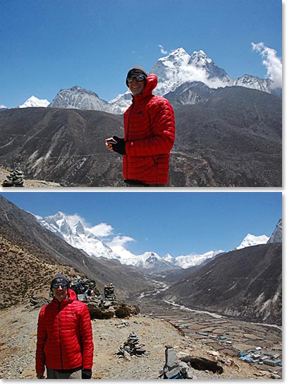 Mark hiking to Dingboche