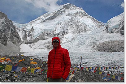 Mark at Everest Base Camp