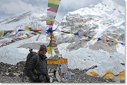 Chris at Everest Base Camp