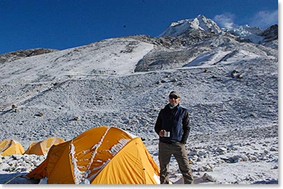 Mark at Island Peak Base Camp