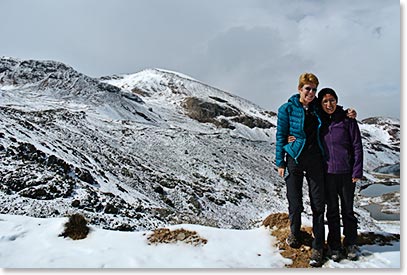 Chris and Maria at base camp