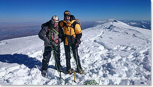 Chris and Sergio on the summit