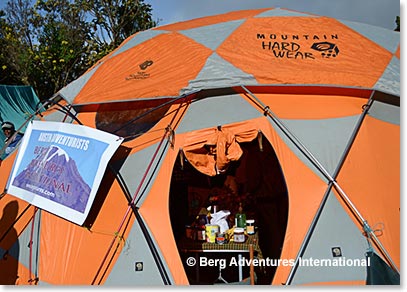 The Berg Adventures Tea tent