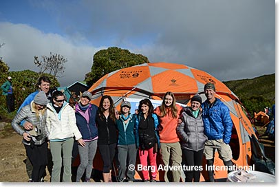 The Austin Adventurists in front of the tea tent