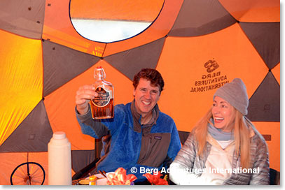 Jim enjoying the Canadian Maple Syrup