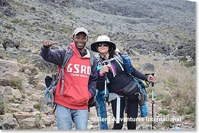 Berg Adventures guide Cornel is always smiling on the trail