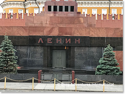 Lenin's Mausoleum with Kremlin behind