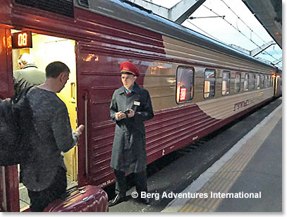 Boarding the midnight train to Moscow