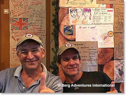 Vladimir and Paul in front of signatures