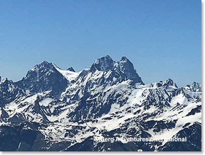 A spectacular peak of the Caucasus from our climb today. What views! What a day!
