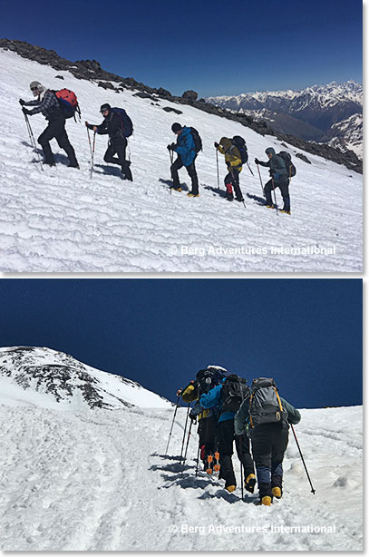 Our team climbing to Postakov Rocks